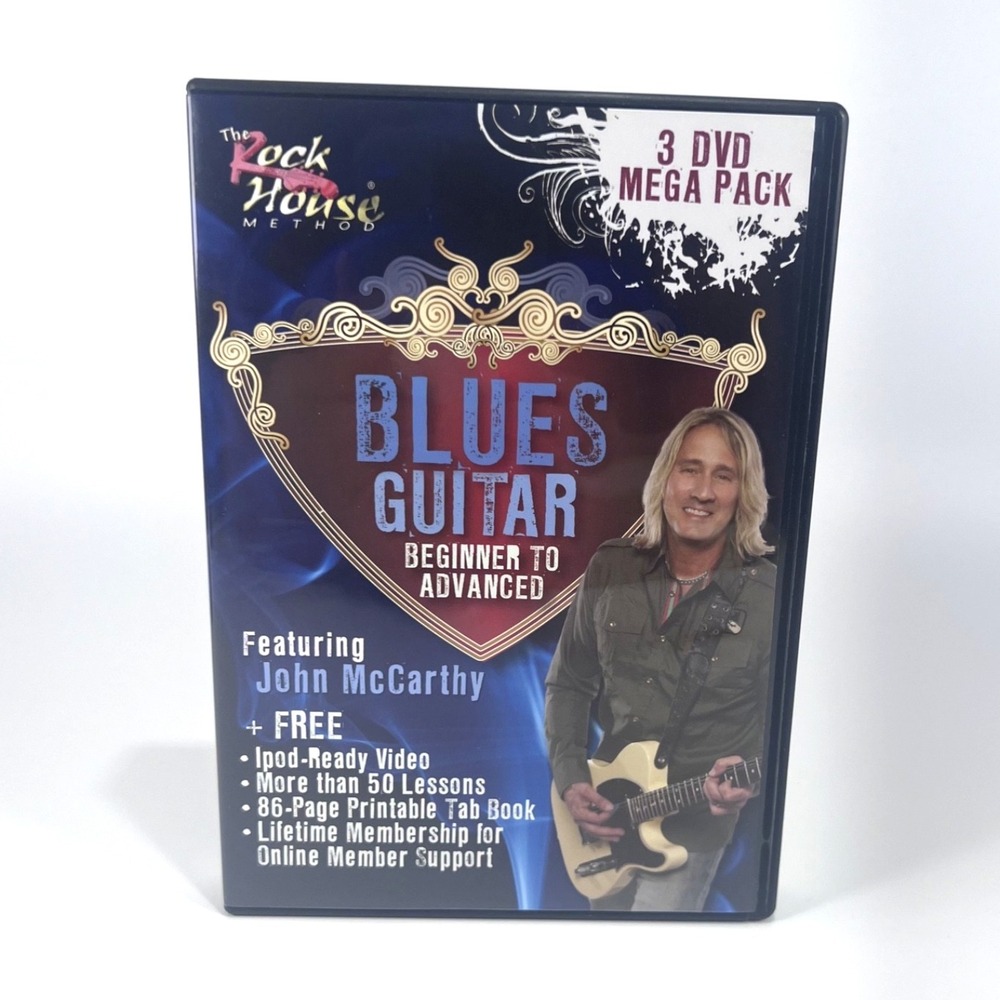 The Rock House Method: Blues Guitar Beginner to Advanced - John McCarthy 3xDVD